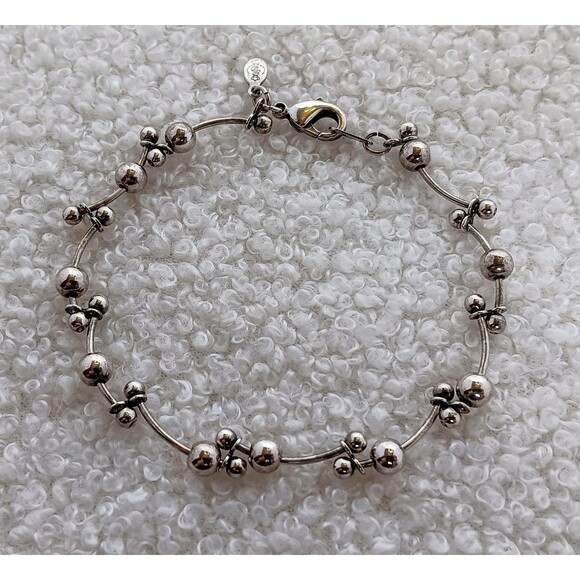 Premeir Designs Silvertone Ball and Link Bracelet - Picture 2 of 9